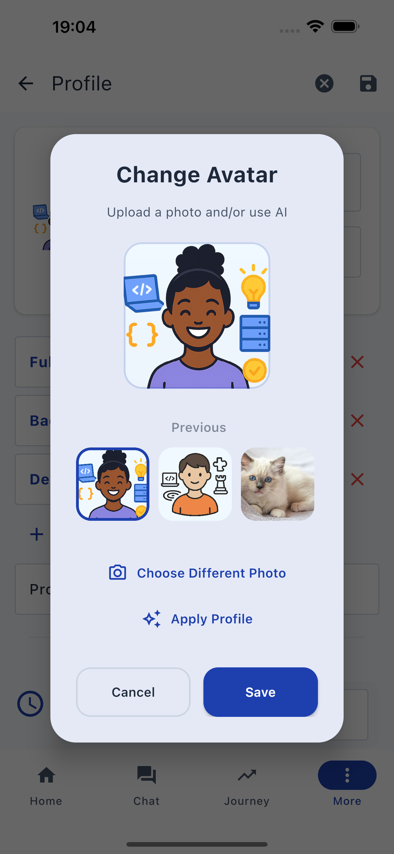 Avatar customization with AI transformation