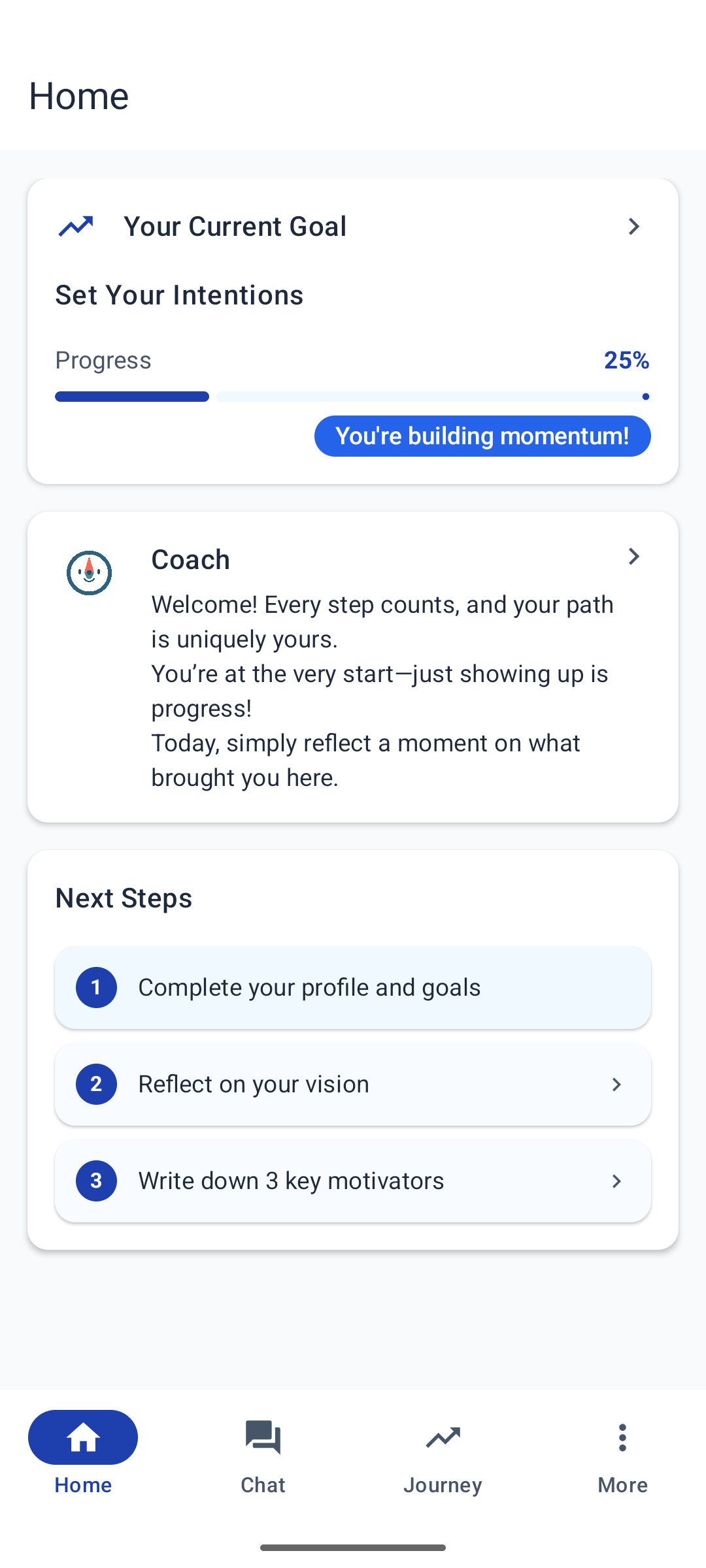Career coaching AI interface
